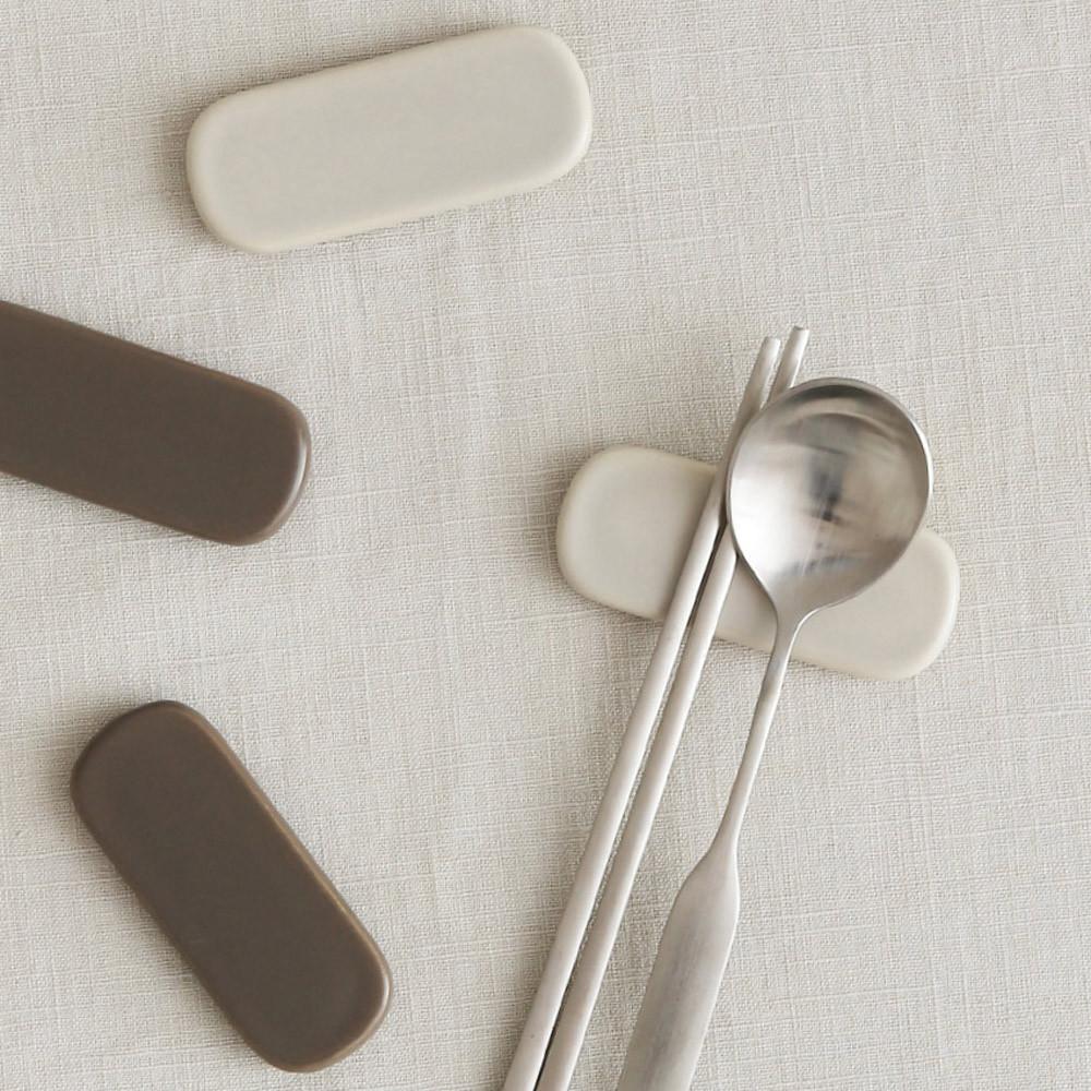 메이 도자기 수저받침대 넓은 수저받침