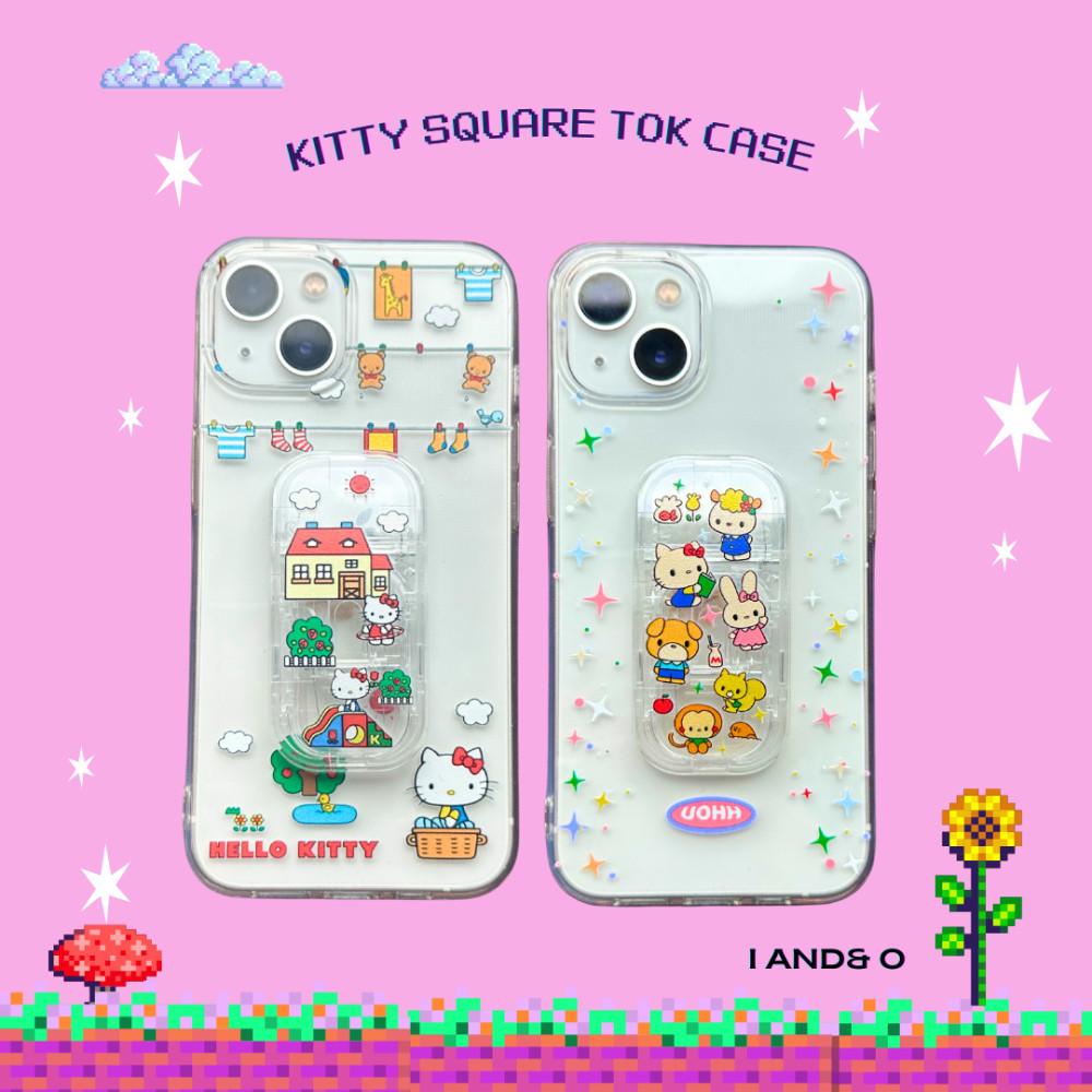 아이앤드오 2type 키티 스퀘어톡케이스 아이폰