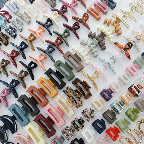 프랑스핀 빅 사이즈 단발 올림 반묶음 머리 헤어 집게핀