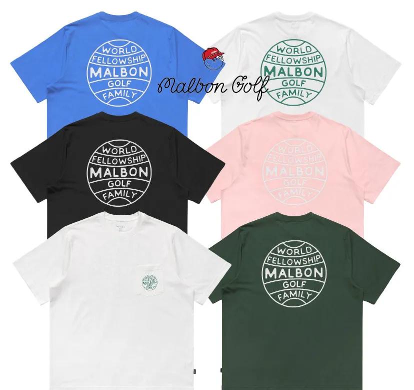 [말본] 남성 골프 월드 펠로우십 포켓 티셔츠 M-7975 WHITE/PINK/DARK GREEN/FRENCH BLUE/BLACK