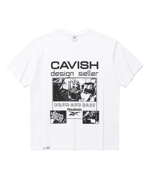 CAVISH X Reebok DRUM AND BASS SS TEE WHITE(CV2FMUT549B)