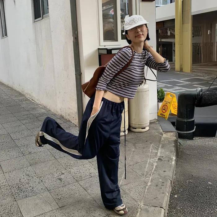 23차_Air mesh track pants / Navy