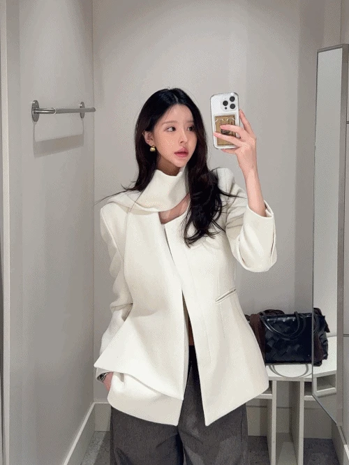 모디 스카프 자켓