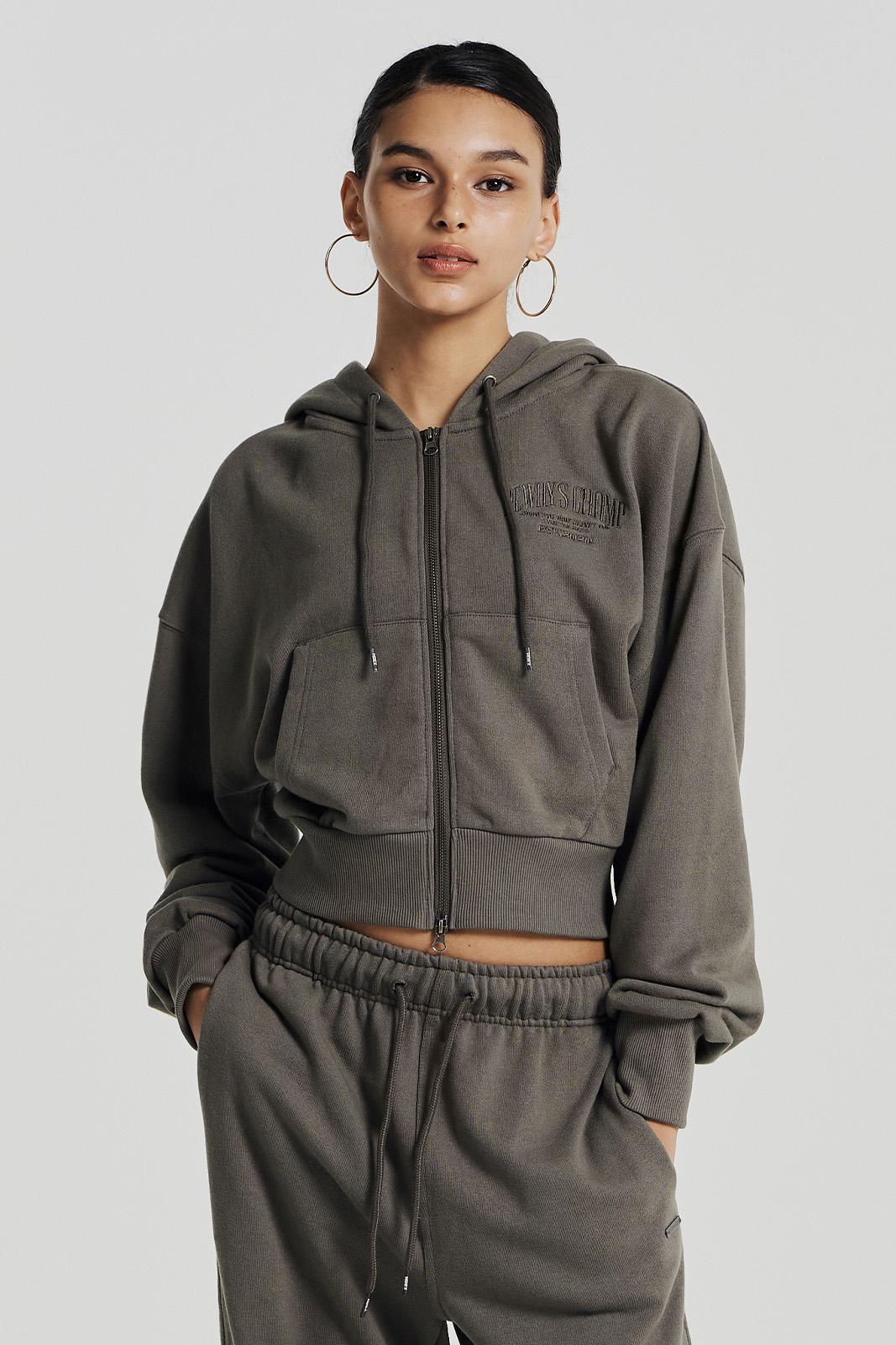 우먼스 얼웨이즈 후디 집업 (Smokey Brown)