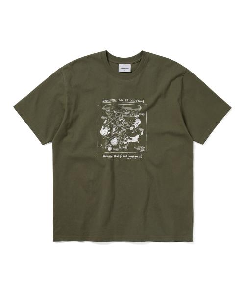 Confusing Basketball Tee Olive