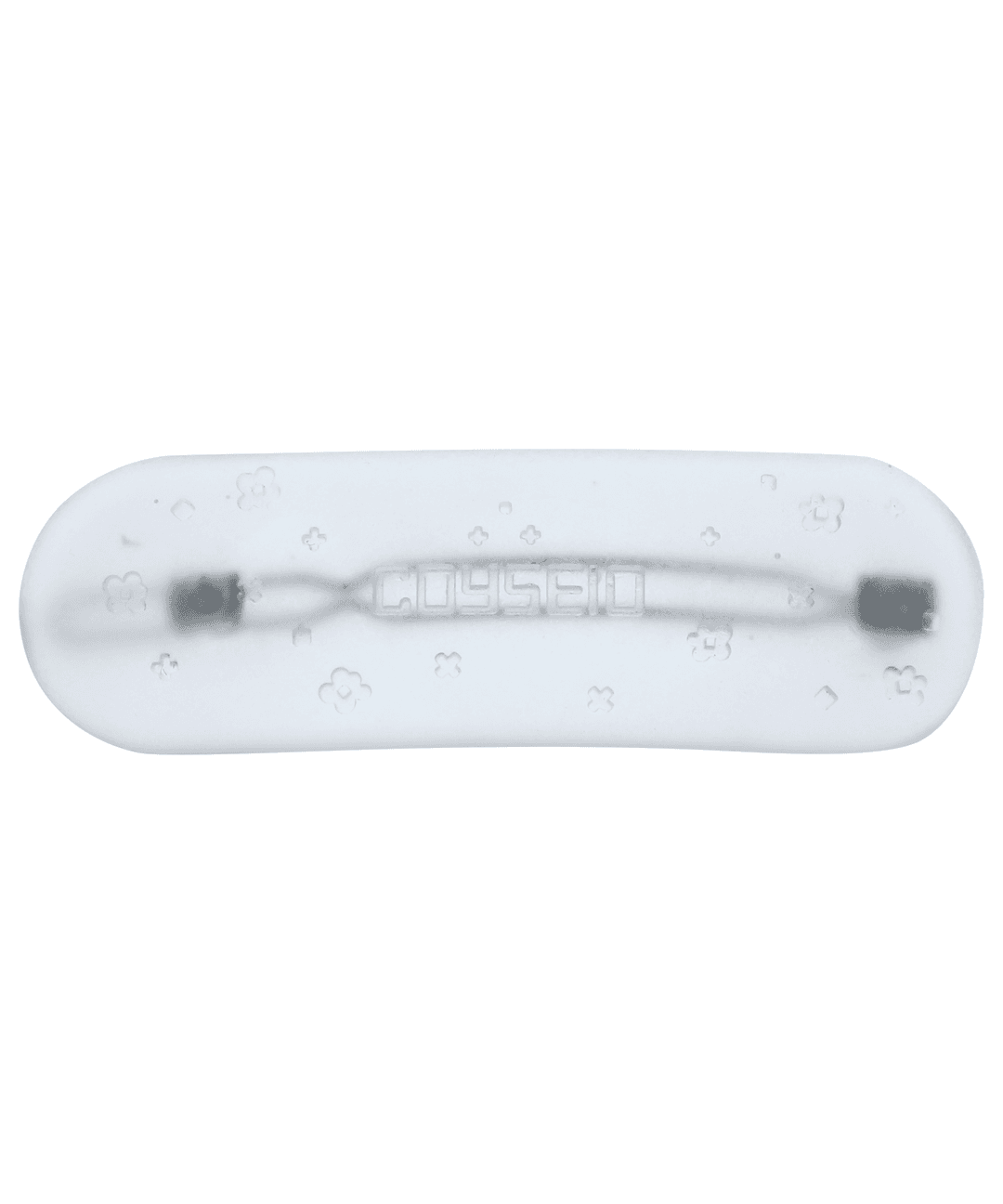 LOGO HAIR PIN WHITE