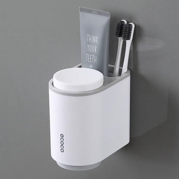 무타공 욕실 치약,칫솔 컵 홀더 거치대