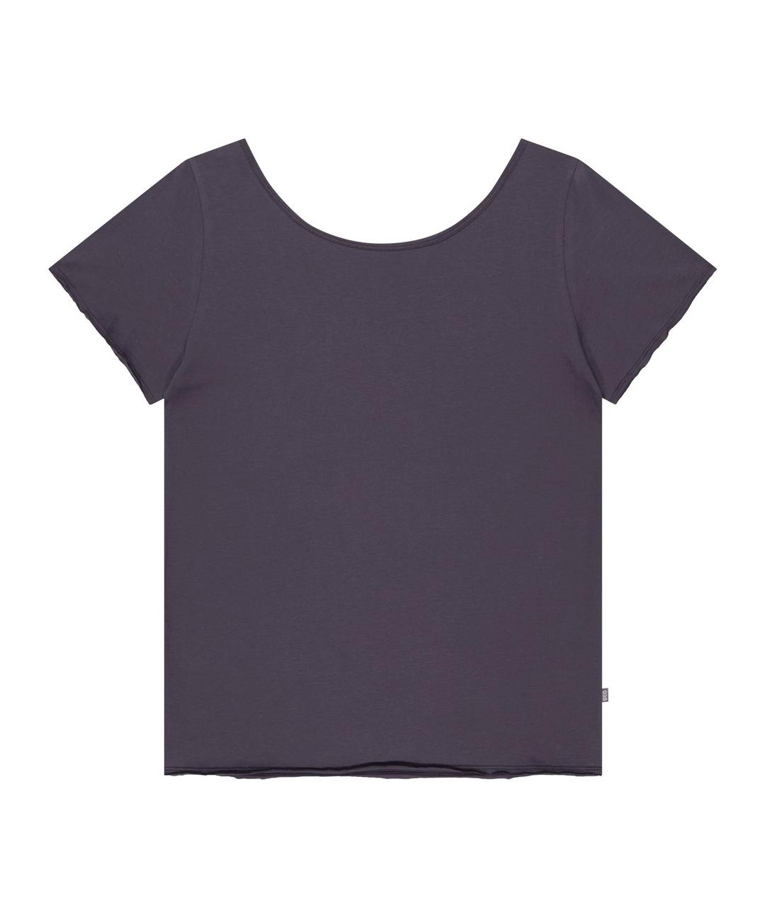 038 LOOSE OFF-SHOULDER T-SHIRT PURPLE