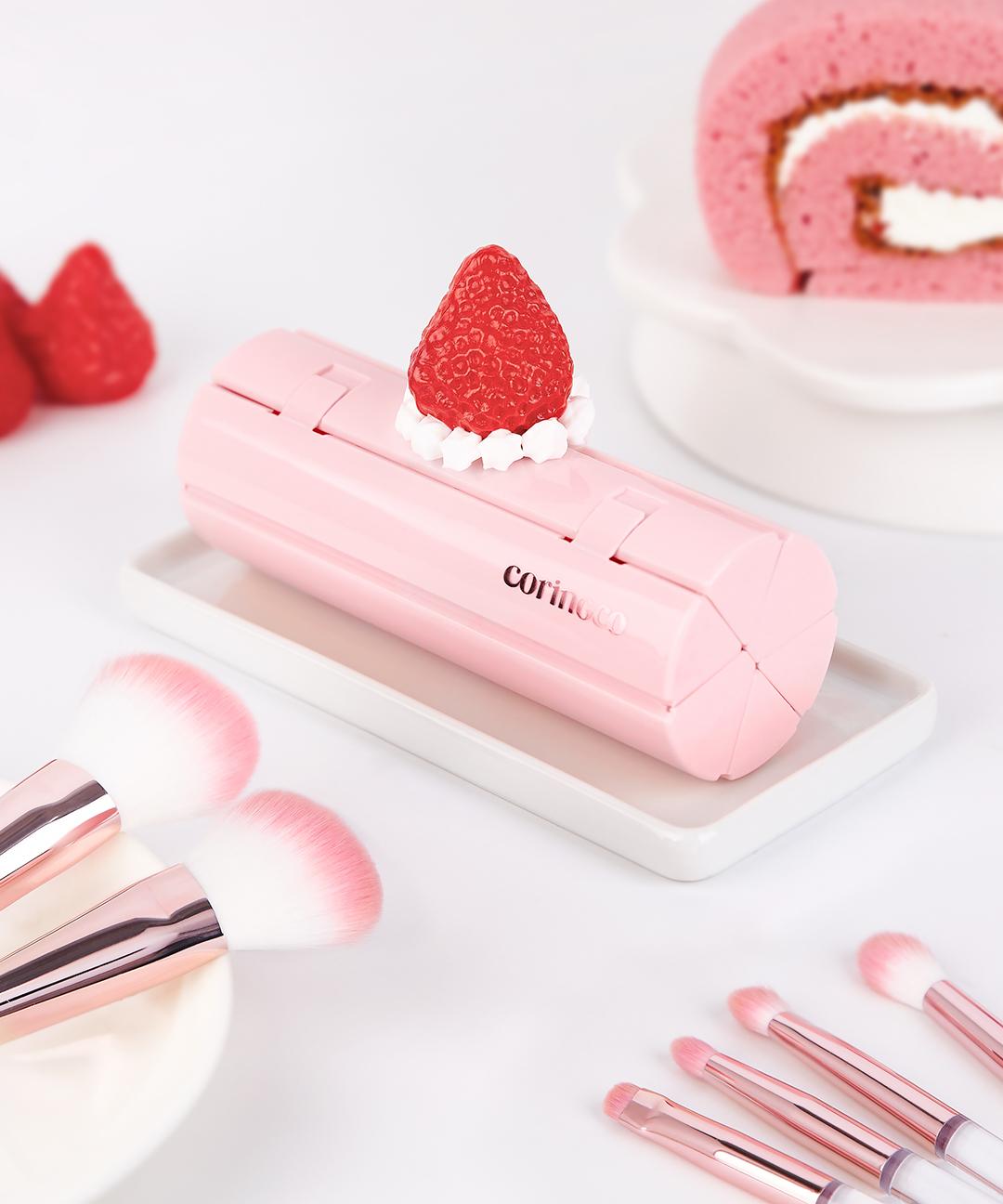 코링코 🧁핑크 롤🧁 메이크업 브러쉬 세트 6pcs