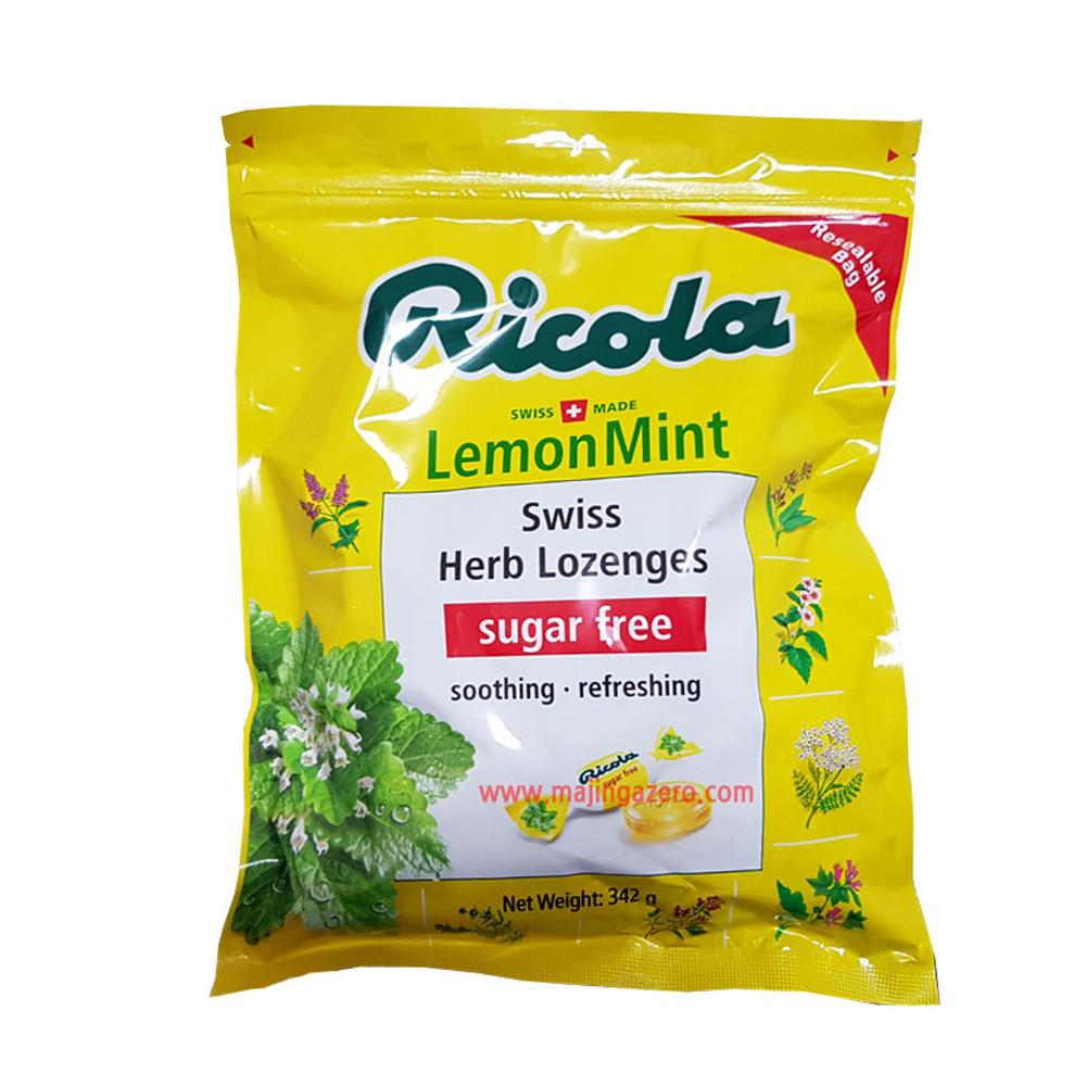 리콜라 스위스 허브캔디 레몬민트맛 342g 무설탕캔디 코스트코