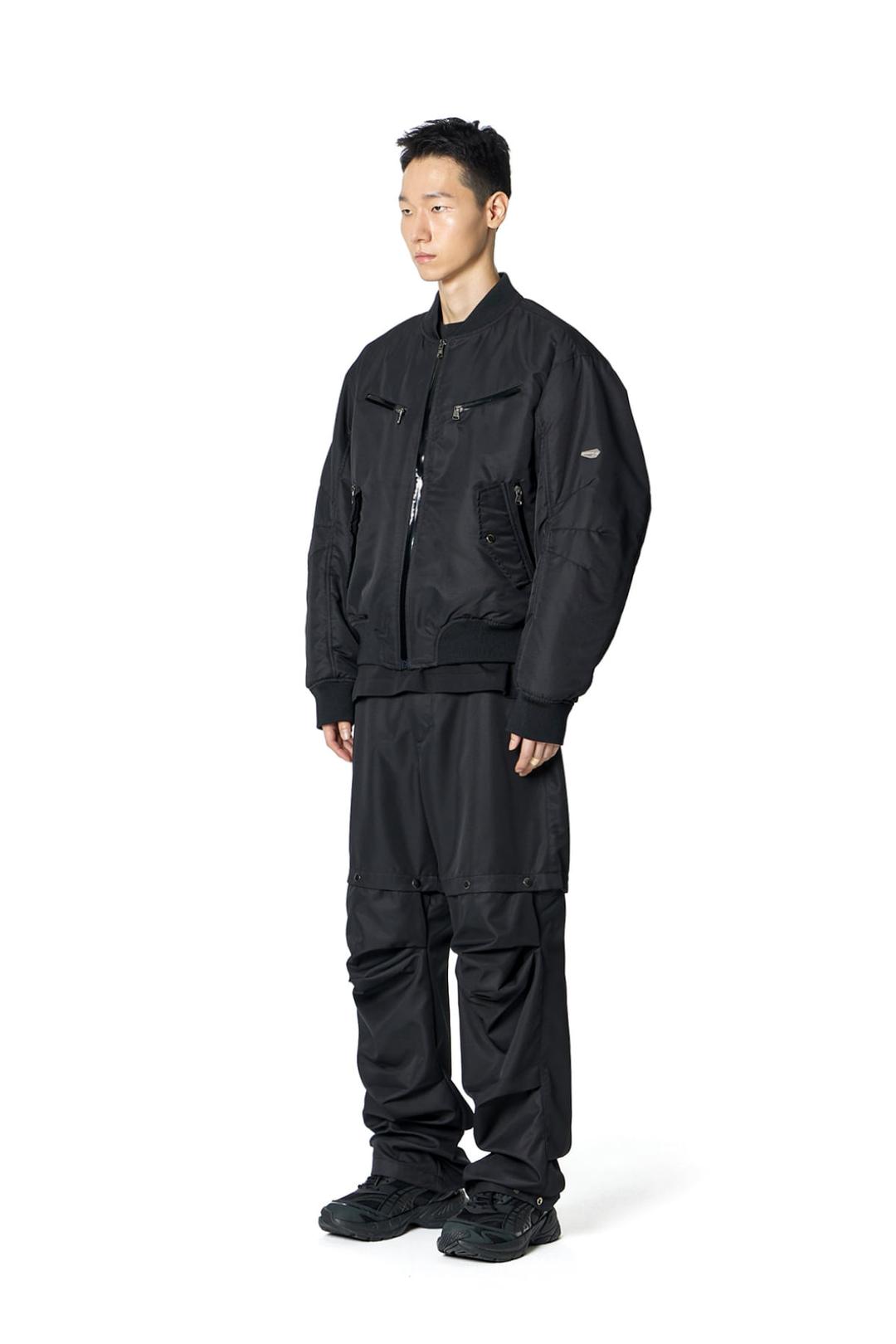 Four Zip Bomber Jacket MA-1 (BLACK)
