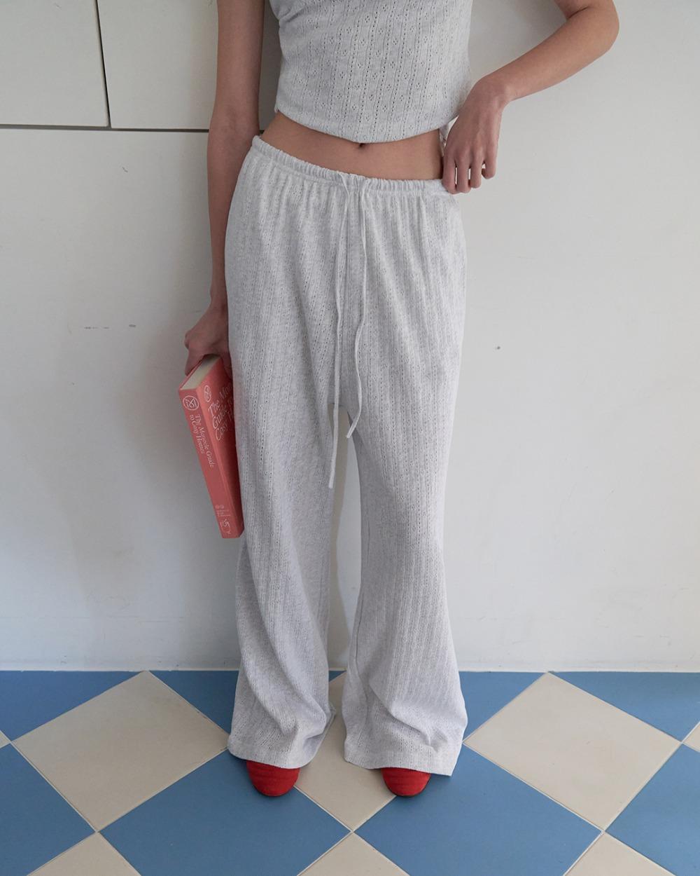25SS strawberry mini punching wide pants
