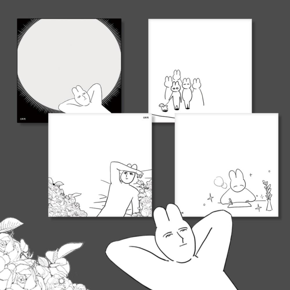 [있는게없어] 있는 떡메모지 95X95mm 4종