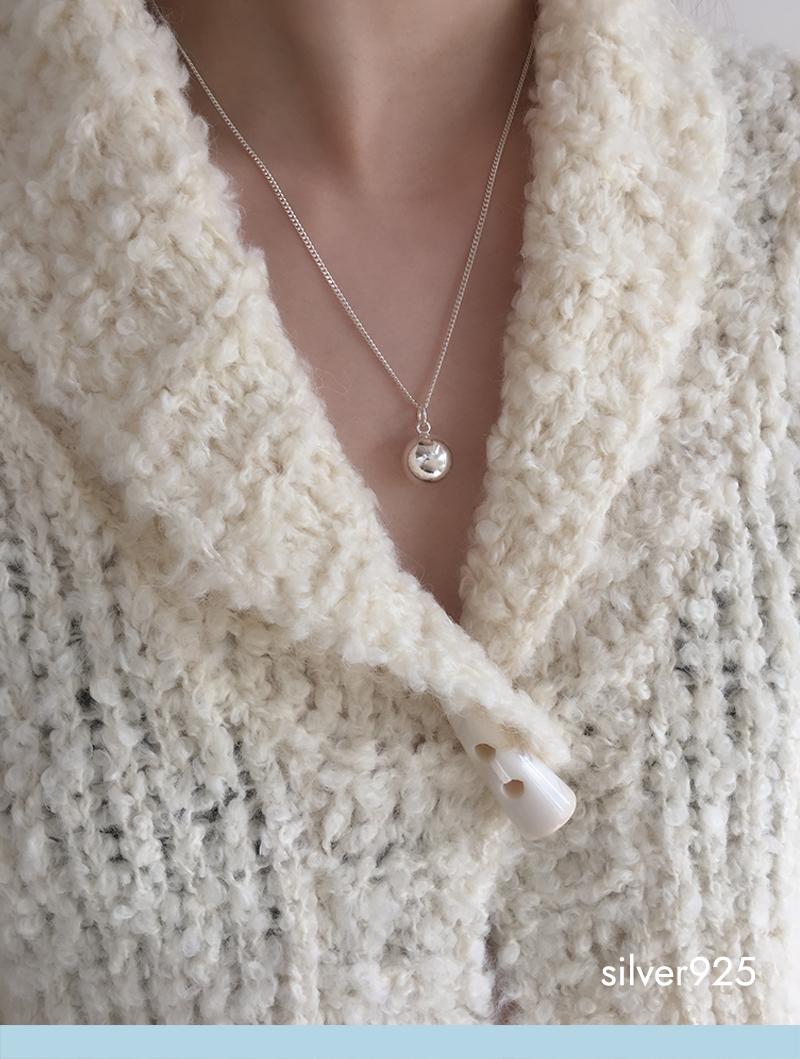 모앳 big ball necklace (silver925)