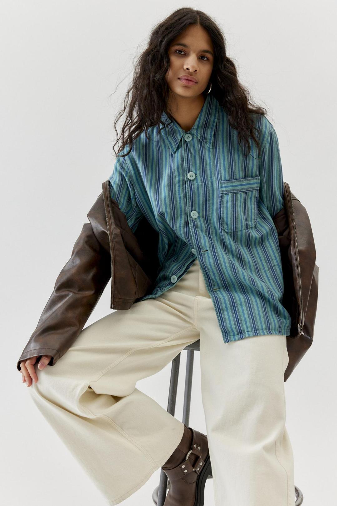 Urban Renewal 빈티지 스트라이프 파자마 셔츠