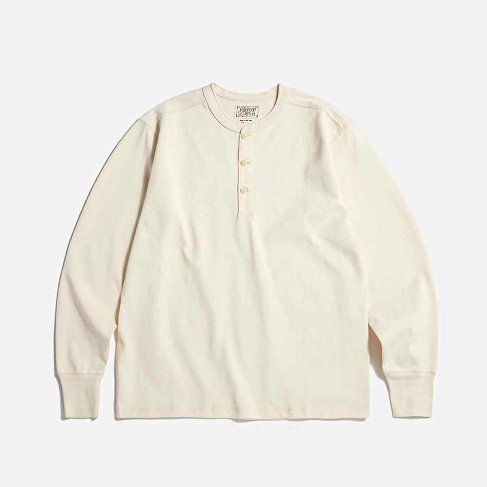 [23FW]Vintage Long Sleeve Henley Shirt Apricot