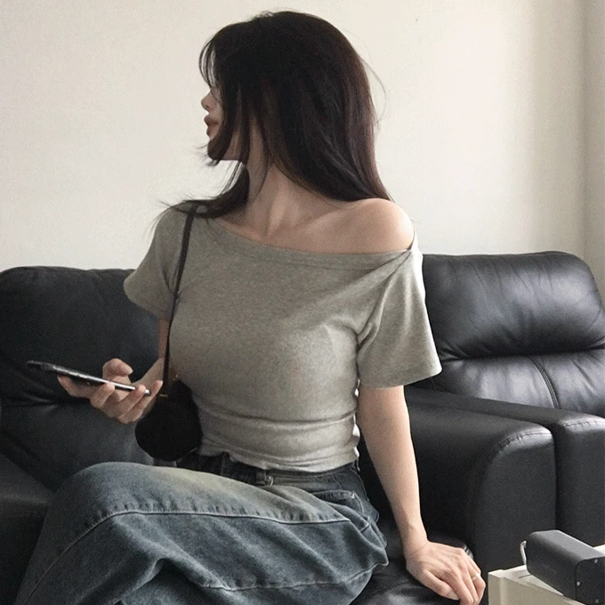 [자체제작] 3ver. 페이머스 모달37% 골지 티셔츠 -5 color