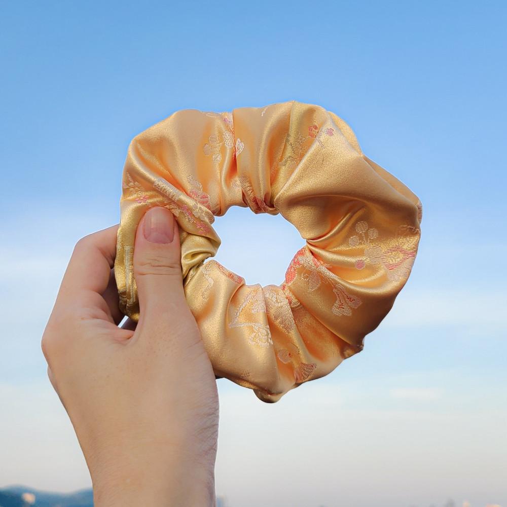 노을과 꽃 한복 헤어 스크런치 곱창밴드 곱창머리끈 헤어슈슈