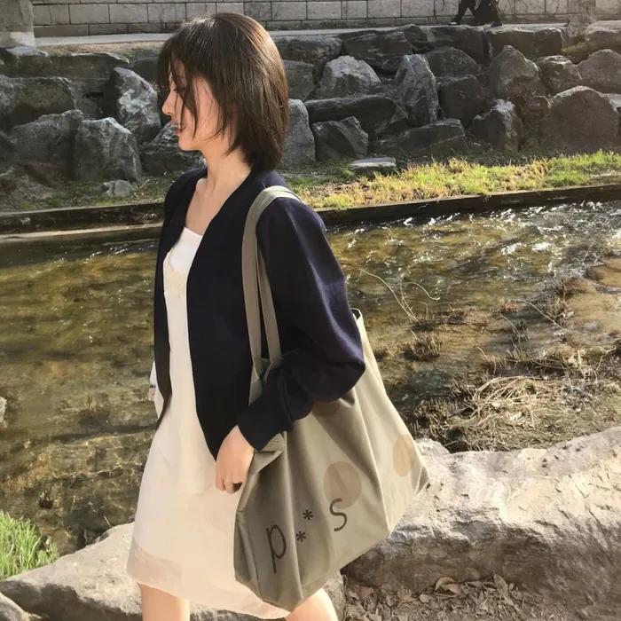 [3차 리오더, 4/28 순차배송] PVS Dot Button Bag / Khaki