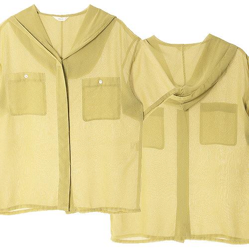 JPN도트 후드 블라우스