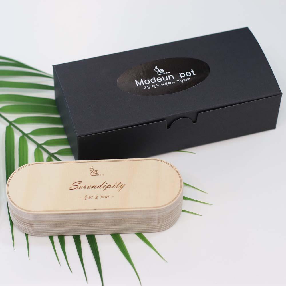 행운을 가져다 주는 심플 고양이 수염보관함 원목 케이스