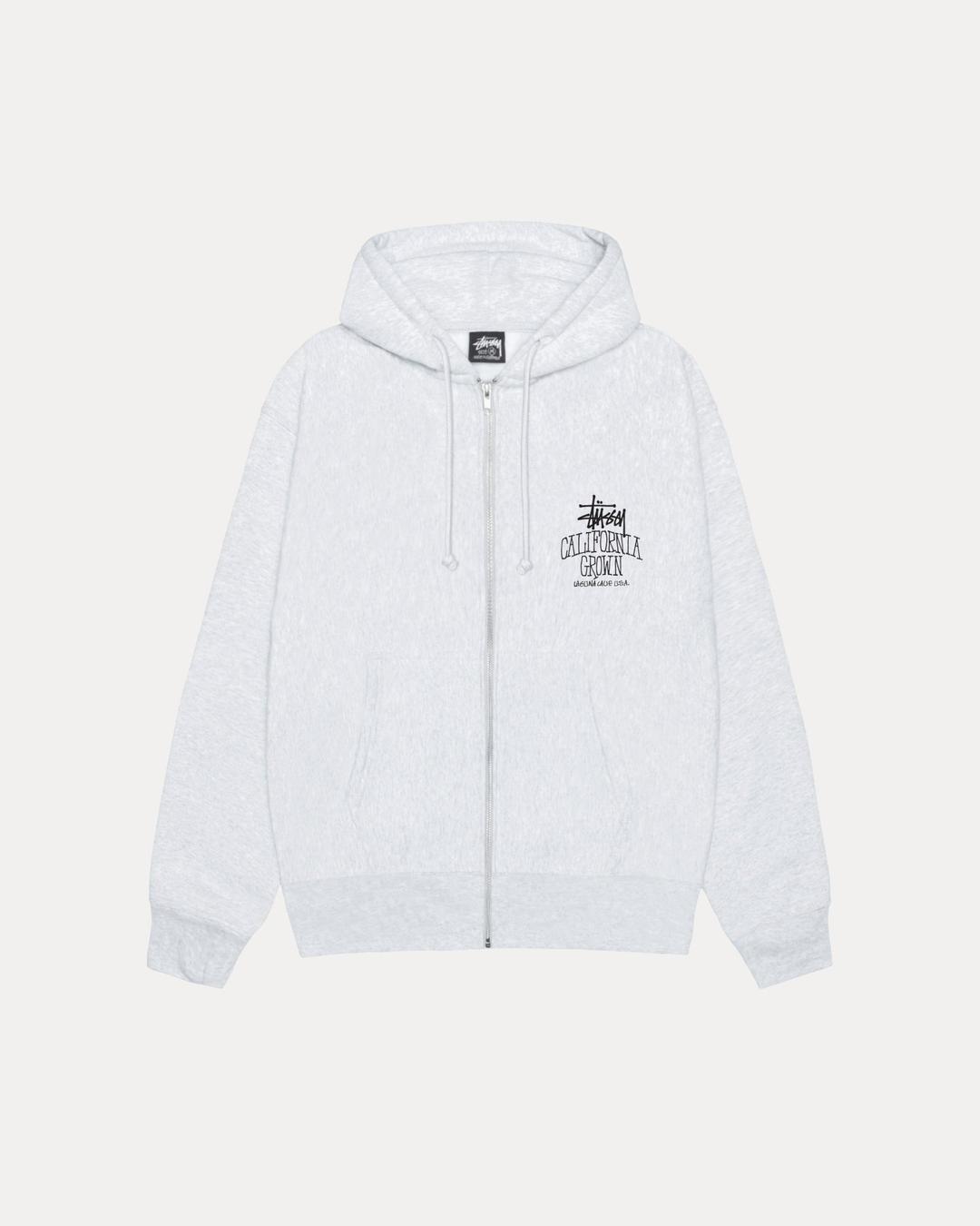 CALI GROWN ZIP HOODIE - Ash Heather / M