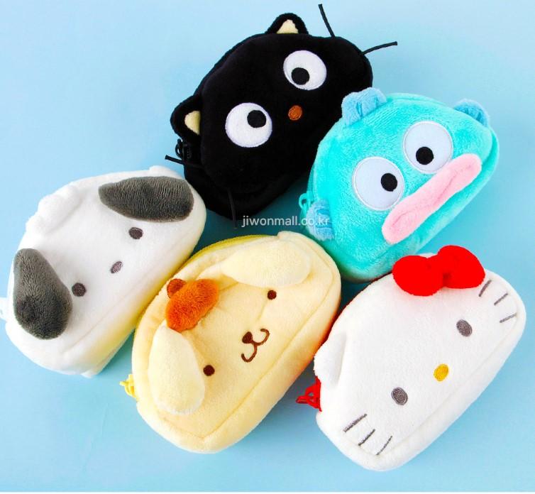 산리오 미러 파우치-헬로키티,폼폼푸린,포차코,한교동,초코캣