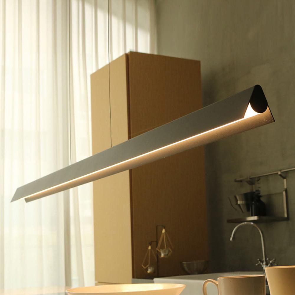 시크릿 LED 일자 펜던트 식탁등 서재 카운터 사무실 모던 인테리어 조명-국내제작