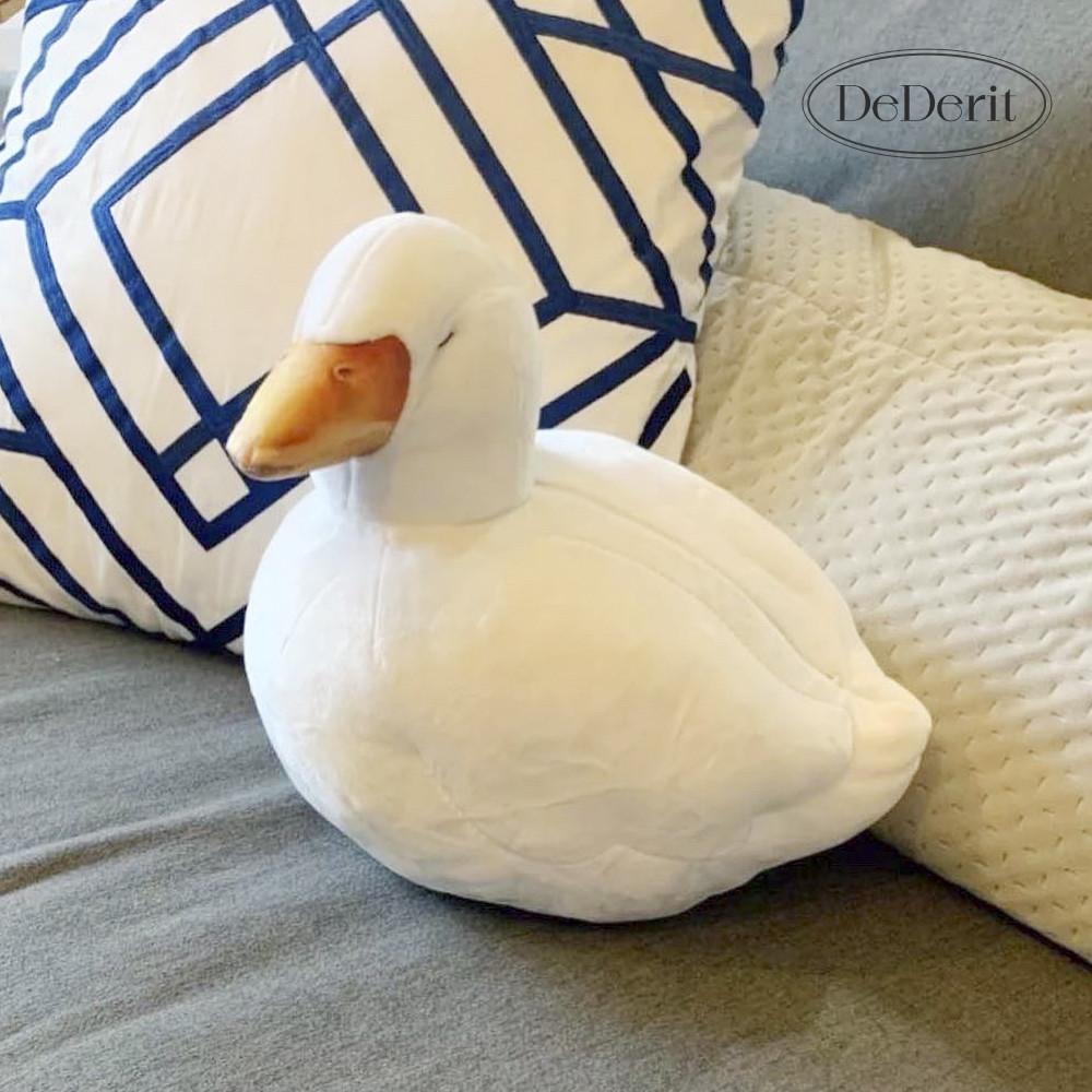 데데리트 말랑말랑 귀여운 인테리어 잠자는 오리 패브릭 애착 쿠션 인형