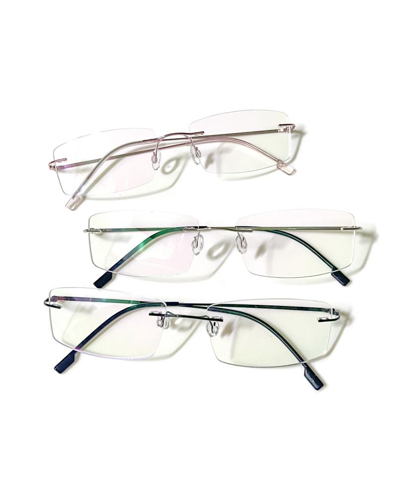 긱시크 티타늄 무테 안경 3color (Pink,Silver,Black)
