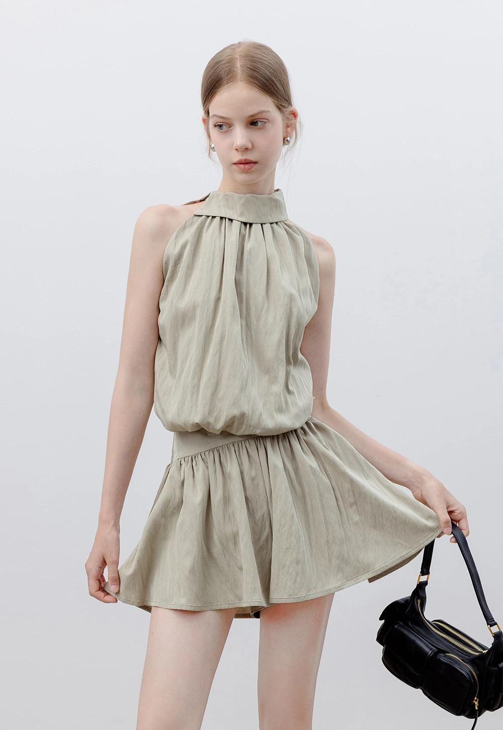 Halter Top and Skirt Set