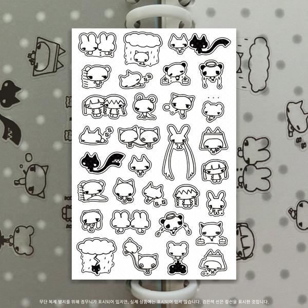 (스티커) 투명 미니데코숲 vol.1