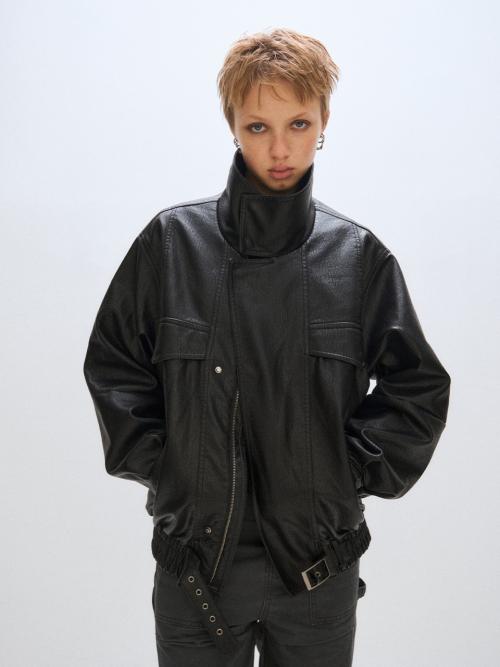 VEGAN LEATHER FLIGHT JACKET