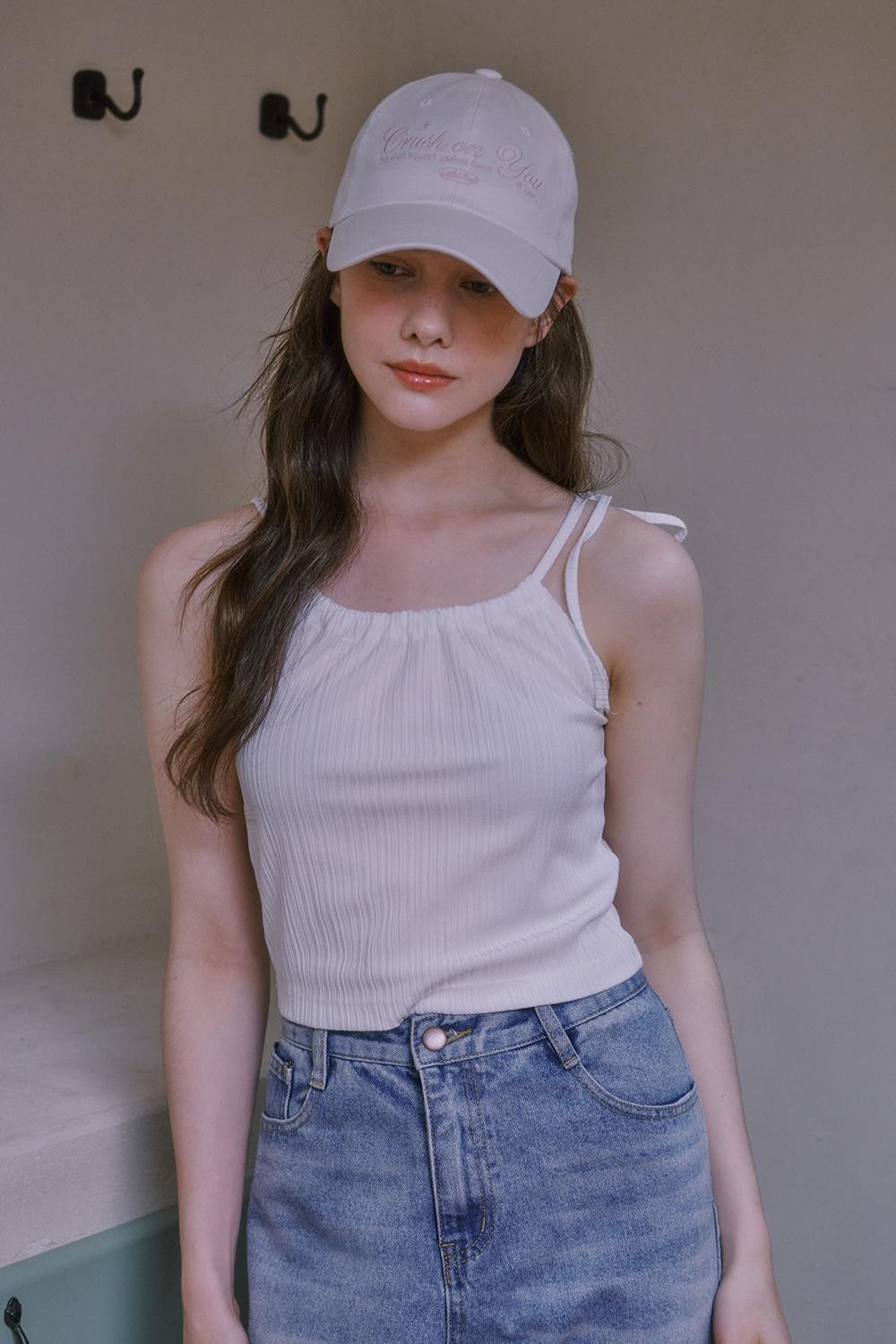 Ribbon Halterneck Top - WHITE