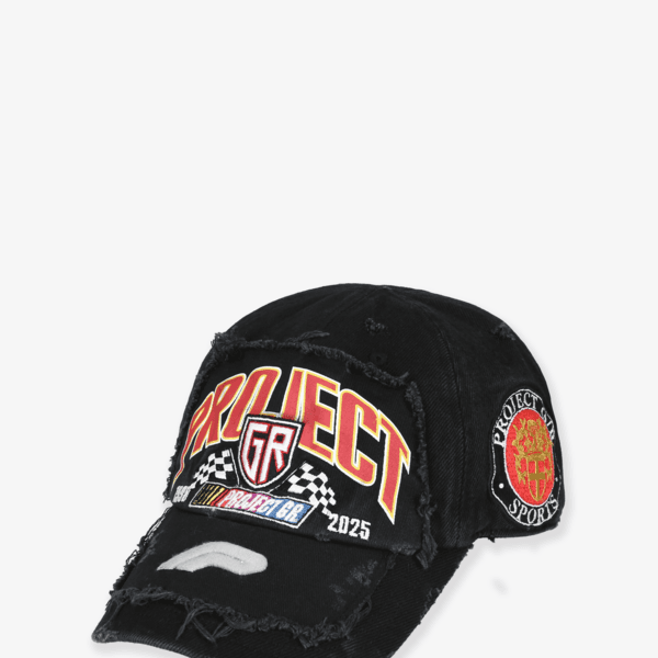UPCYCLED RACING CAP - WASHED BLACK