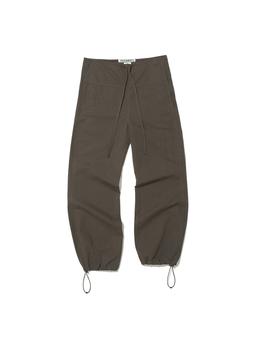 [WOMEN] ROUNDING DRAWSTRING PANTS_BROWN