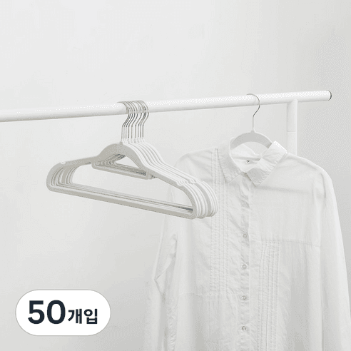 코멧 홈 벨벳 논슬립 옷걸이, 화이트, 50개 - 정장/코트 옷걸이 | 쿠팡