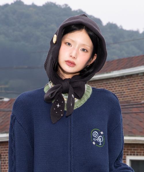 WXAC024 야키이모 니트 바라클라바 (CHARCOAL)