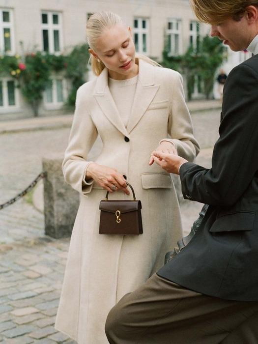 JOCELYN Classic A-line handmade coat (Oatmeal beige)