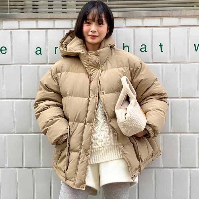 Wales Half Padding Jumper (Beige)