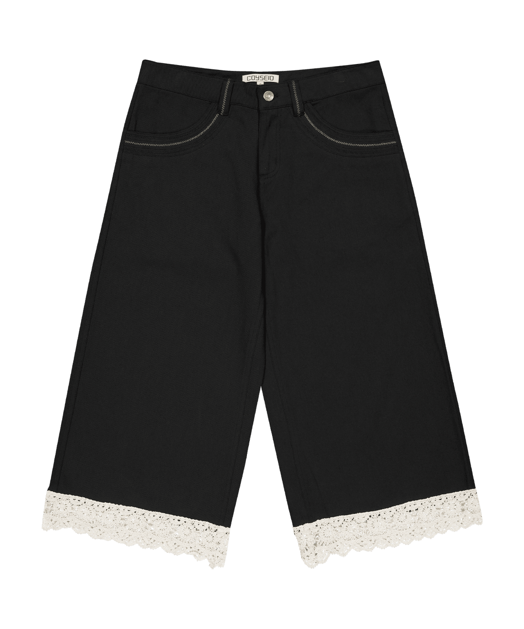 KNIT LACE PANTS BLACK