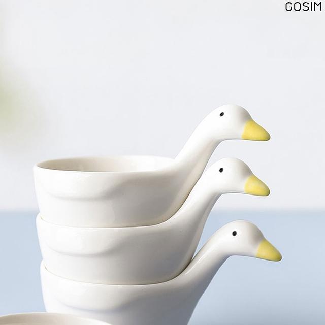 귀여운 오리 소스 그릇 3p 세트