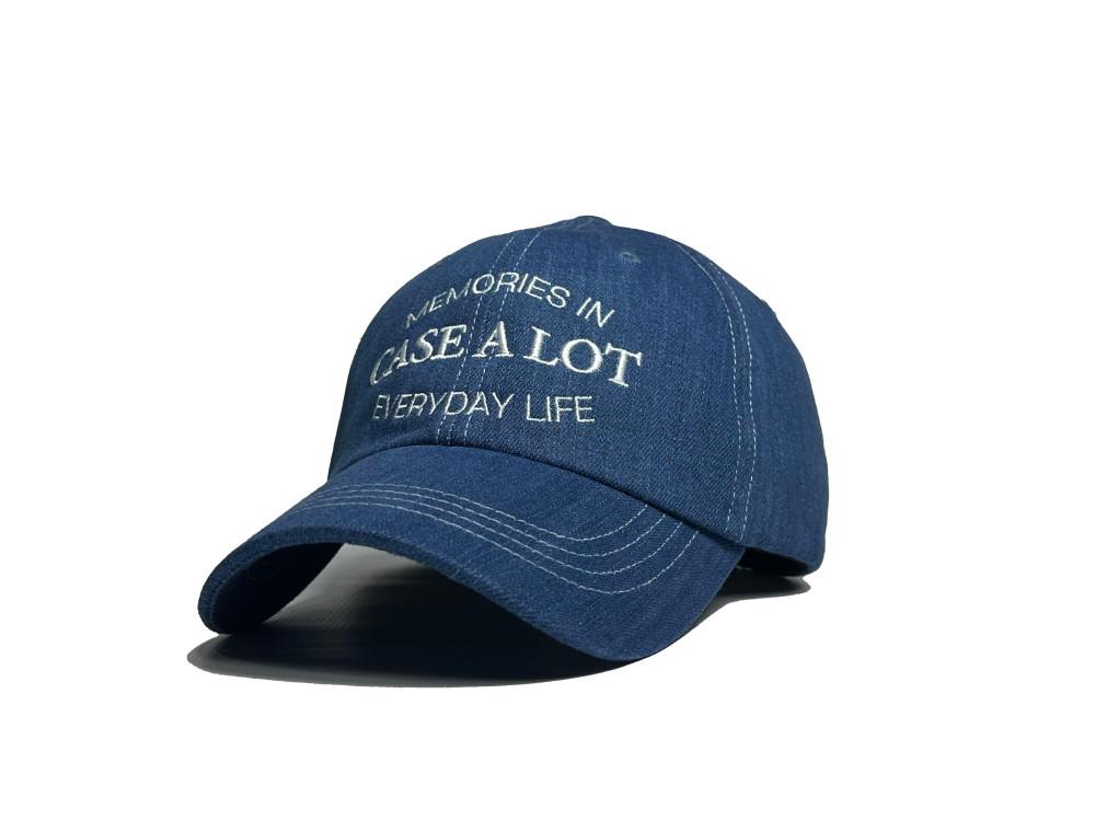 (케어랏 캡모자)케이스어랏 데님 스티치 볼캡 딥 블루  (9월20일 예약발송)