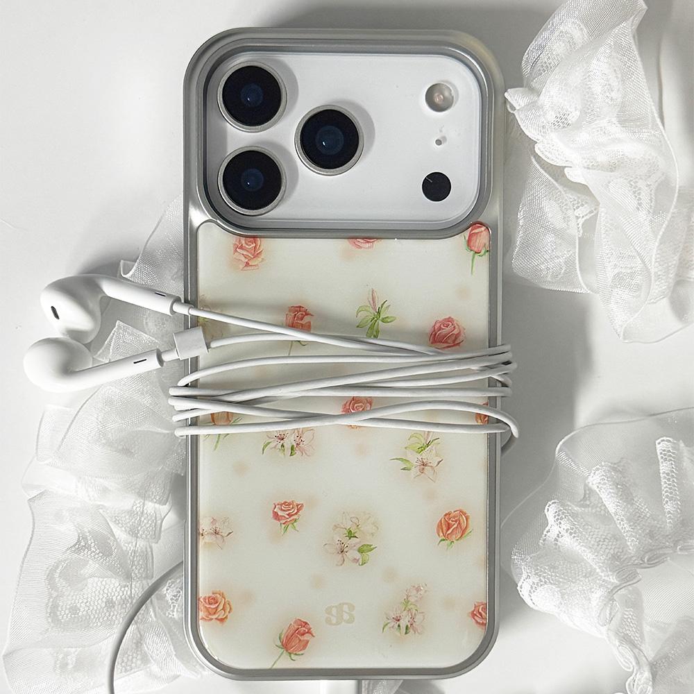 [무료배송]애프리콧 로즈-SILVER(에폭시)