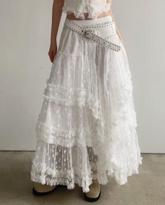 bohemian long lace skirt (2color)