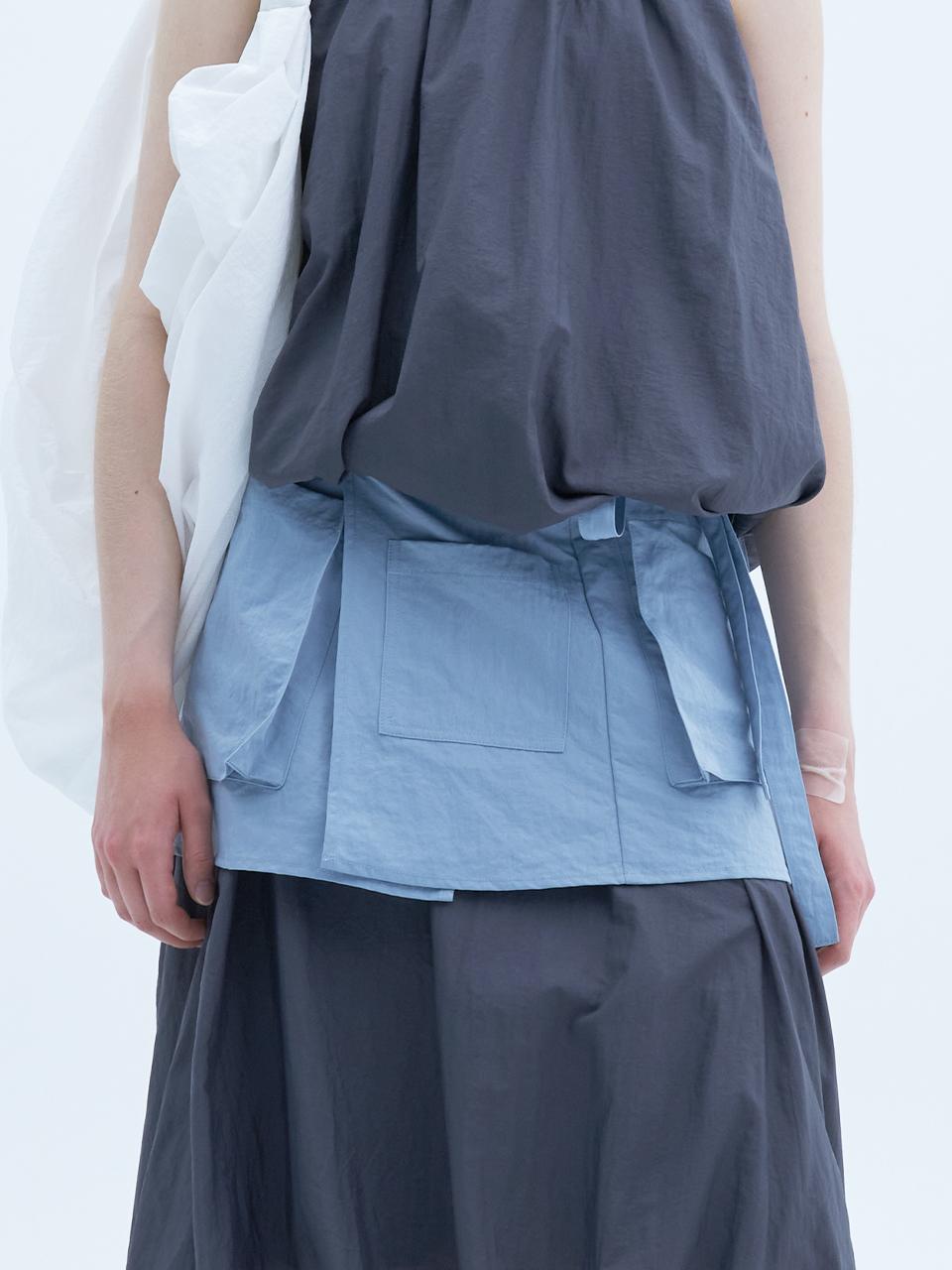 Pop-up Wrap Skirt_Light Blue