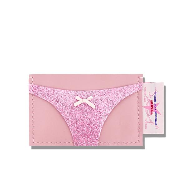 [런칭기념 30% OFF] Bikini Bottom Card Case 빤쮸 카드지갑 - Pink Glitter