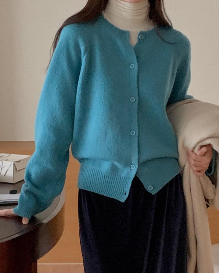 디투링크 (당일일부)겨울 이너 라운드 캐롤 가디건 겨울 부드러운 셔틀랜드울 나그랑 긴팔니트(85376)