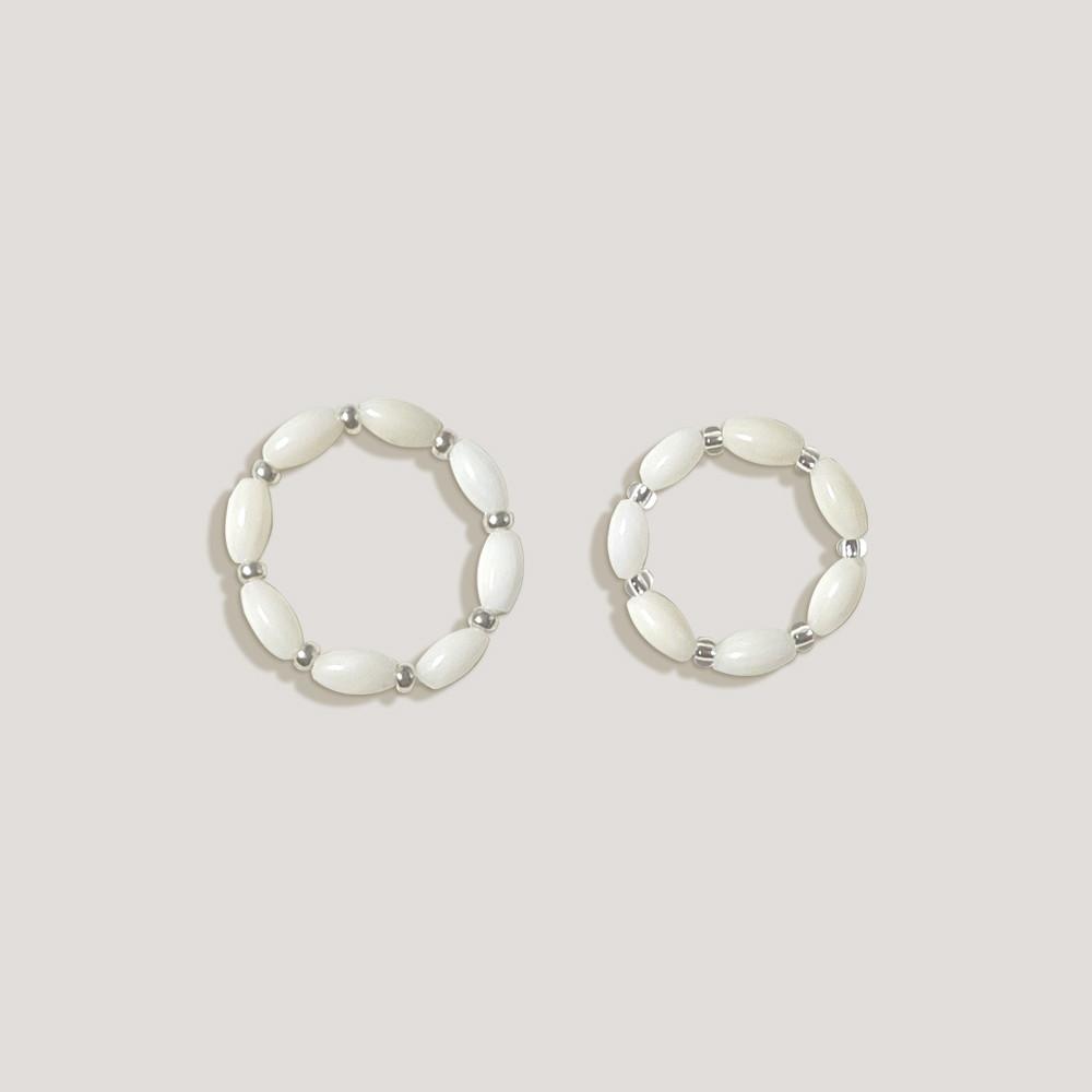 [어리틀티클] 퍼피 링 -  백산호 비즈반지