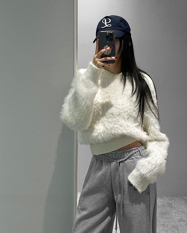 [Today 블랙] 소프 퍼 후드 니트 (*2COLOR)